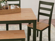 Gesthaven Dining Table with 4 Chairs and Bench (Set of 6) - Theo's Factory Direct Mattress & Furniture (Columbus, OH)
