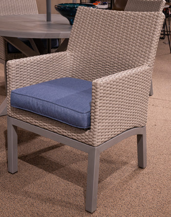 Half Moon Beach Outdoor Arm Chair with Cushion (Set of 2) - Theo's Factory Direct Mattress & Furniture (Columbus, OH)