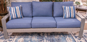 Half Moon Beach Outdoor Sofa with Cushion - Theo's Factory Direct Mattress & Furniture (Columbus, OH)