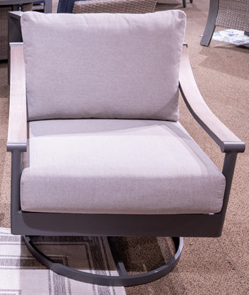 Ocean Beach Outdoor Swivel Lounge with Cushion - Theo's Factory Direct Mattress & Furniture (Columbus, OH)