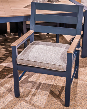 East Beach Outdoor Arm Chair with Cushion (Set of 2) - Theo's Factory Direct Mattress & Furniture (Columbus, OH)