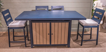 East Beach Outdoor Bar Table with Fire Pit - Theo's Factory Direct Mattress & Furniture (Columbus, OH)