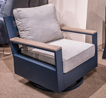 East Beach Outdoor Swivel Glider Chair with Cushion - Theo's Factory Direct Mattress & Furniture (Columbus, OH)