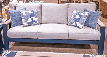 East Beach Outdoor Sofa with Cushion - Theo's Factory Direct Mattress & Furniture (Columbus, OH)