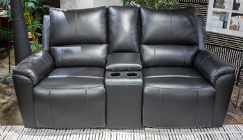 Glossmore Reclining Loveseat with Console - Theo's Factory Direct Mattress & Furniture (Columbus, OH)