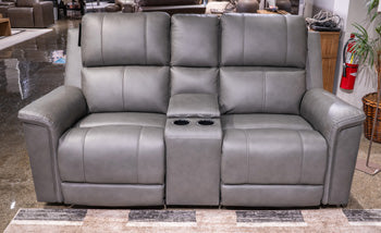 Bleckley Power Reclining Loveseat with Console - Theo's Factory Direct Mattress & Furniture (Columbus, OH)