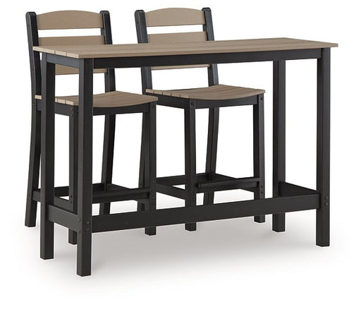 Shoreline Beach Outdoor Counter Table and 2 Barstools - Theo's Factory Direct Mattress & Furniture (Columbus, OH)