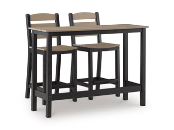 Shoreline Beach Outdoor Counter Table and 2 Barstools - Theo's Factory Direct Mattress & Furniture (Columbus, OH)