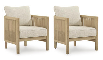 Spooners Cove Outdoor Lounge Chair with Cushion (Set of 2) - Theo's Factory Direct Mattress & Furniture (Columbus, OH)