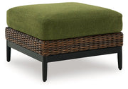 Horizon Hall Outdoor Ottoman with Cushion - Theo's Factory Direct Mattress & Furniture (Columbus, OH)