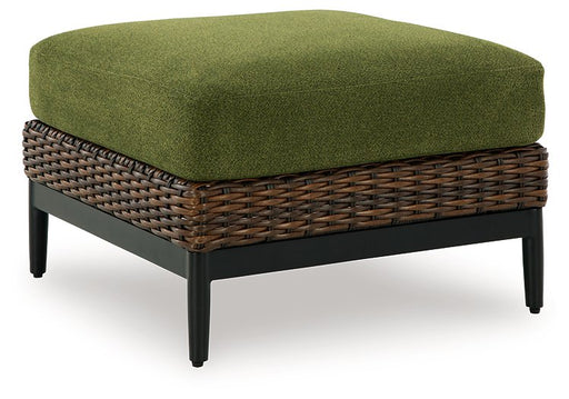 Horizon Hall Outdoor Ottoman with Cushion - Theo's Factory Direct Mattress & Furniture (Columbus, OH)
