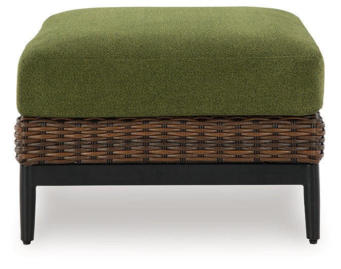 Horizon Hall Outdoor Ottoman with Cushion - Theo's Factory Direct Mattress & Furniture (Columbus, OH)