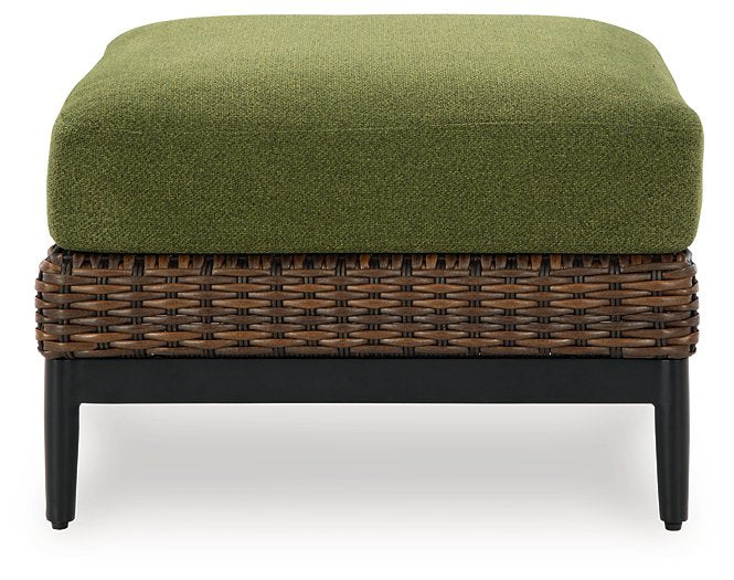 Horizon Hall Outdoor Ottoman with Cushion - Theo's Factory Direct Mattress & Furniture (Columbus, OH)