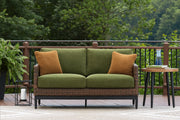 Horizon Hall Outdoor Loveseat with Cushion - Theo's Factory Direct Mattress & Furniture (Columbus, OH)