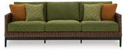 Horizon Hall Outdoor Sofa with Cushion - Theo's Factory Direct Mattress & Furniture (Columbus, OH)