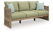 Serena Shores Outdoor Sofa with Cushion - Theo's Factory Direct Mattress & Furniture (Columbus, OH)