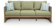 Serena Shores Outdoor Sofa with Cushion - Theo's Factory Direct Mattress & Furniture (Columbus, OH)