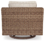 Beachcroft Outdoor Swivel Lounge with Cushion - Theo's Factory Direct Mattress & Furniture (Columbus, OH)