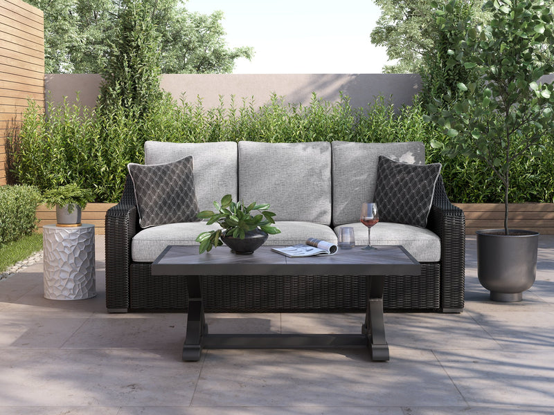 Beachcroft Outdoor Sofa with Cushion - Theo's Factory Direct Mattress & Furniture (Columbus, OH)