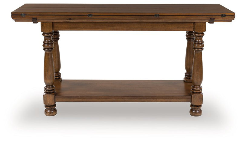 Sturlayne Flip Top Sofa Table - Theo's Factory Direct Mattress & Furniture (Columbus, OH)
