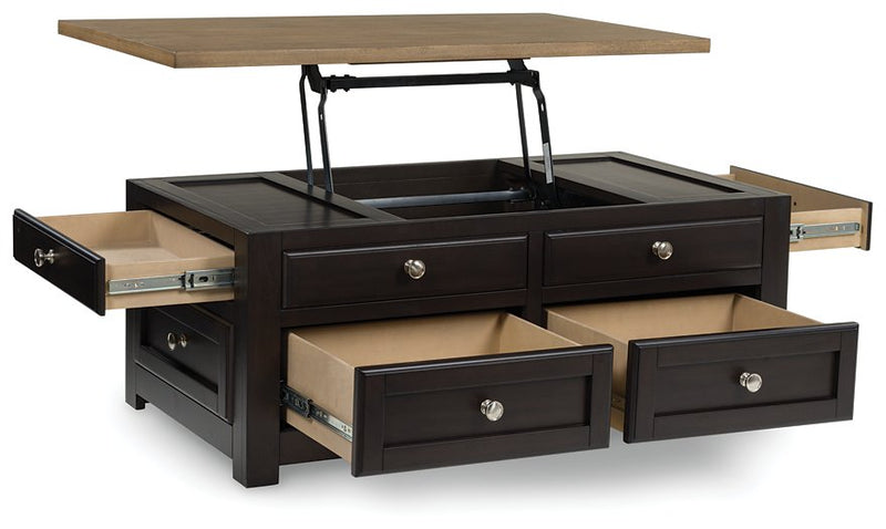 Drazmine Lift-Top Coffee Table - Theo's Factory Direct Mattress & Furniture (Columbus, OH)