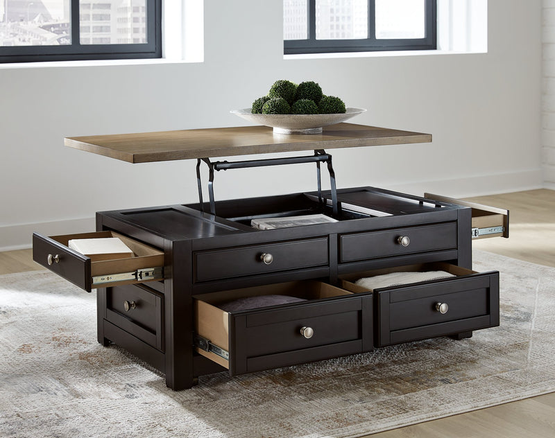 Drazmine Lift-Top Coffee Table - Theo's Factory Direct Mattress & Furniture (Columbus, OH)
