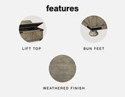 Aldwin Coffee Table With Storage - Theo's Factory Direct Mattress & Furniture (Columbus, OH)