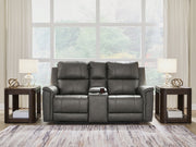 Bleckley Power Reclining Loveseat with Console - Theo's Factory Direct Mattress & Furniture (Columbus, OH)
