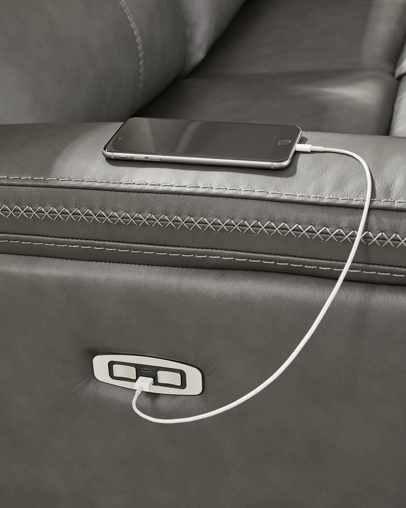 Bleckley Power Reclining Sectional - Theo's Factory Direct Mattress & Furniture (Columbus, OH)