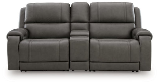 5Z - Pittson Power Reclining Sectional Loveseat with Console - Theo's Factory Direct Mattress & Furniture (Columbus, OH)