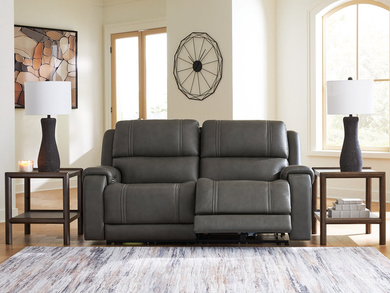 5Z - Pittson Power Reclining Sectional Loveseat - Theo's Factory Direct Mattress & Furniture (Columbus, OH)