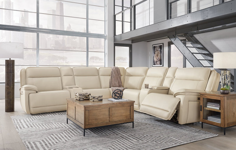 Double Deal Reclining Sectional with 2 Consoles - Theo's Factory Direct Mattress & Furniture (Columbus, OH)