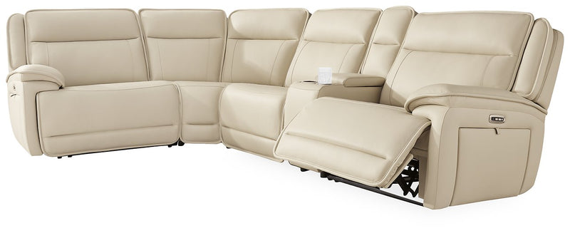 Double Deal Reclining Sectional with Console - Theo's Factory Direct Mattress & Furniture (Columbus, OH)