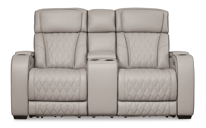 Boyington Power Reclining Loveseat with Console - Theo's Factory Direct Mattress & Furniture (Columbus, OH)