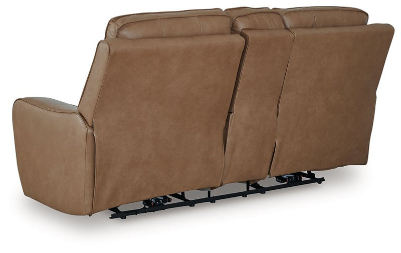 DeepWakes Power Reclining Loveseat with Console - Theo's Factory Direct Mattress & Furniture (Columbus, OH)