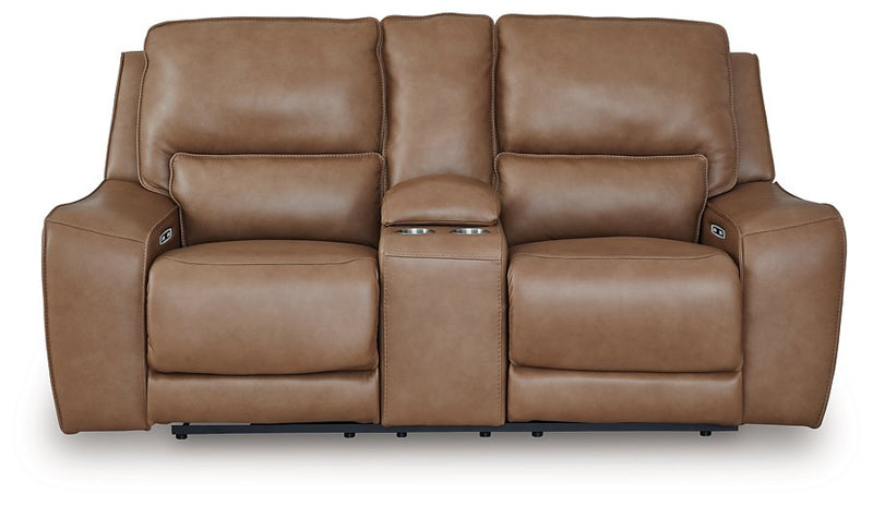 DeepWakes Power Reclining Loveseat with Console - Theo's Factory Direct Mattress & Furniture (Columbus, OH)
