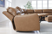 DeepWakes Power Reclining Sectional with Chaise - Theo's Factory Direct Mattress & Furniture (Columbus, OH)