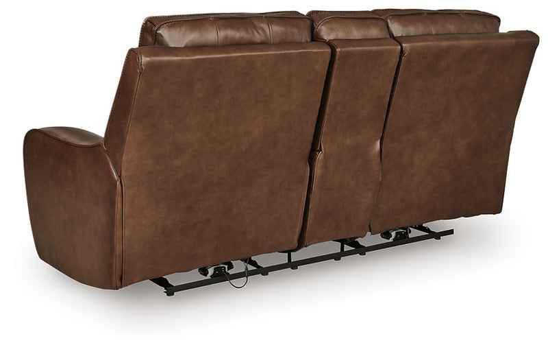 DeepWakes Power Reclining Loveseat with Console - Theo's Factory Direct Mattress & Furniture (Columbus, OH)