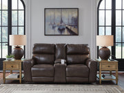 Crossplex Power Reclining Loveseat with Console - Theo's Factory Direct Mattress & Furniture (Columbus, OH)