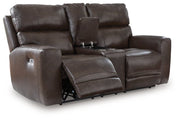 Crossplex Power Reclining Loveseat with Console - Theo's Factory Direct Mattress & Furniture (Columbus, OH)