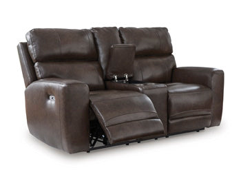 Crossplex Power Reclining Loveseat with Console - Theo's Factory Direct Mattress & Furniture (Columbus, OH)