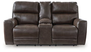 Crossplex Power Reclining Loveseat with Console - Theo's Factory Direct Mattress & Furniture (Columbus, OH)
