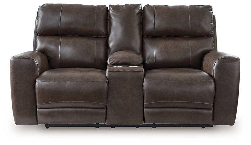 Crossplex Power Reclining Loveseat with Console - Theo's Factory Direct Mattress & Furniture (Columbus, OH)