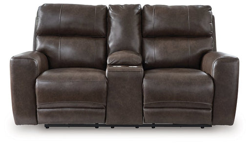Crossplex Power Reclining Loveseat with Console - Theo's Factory Direct Mattress & Furniture (Columbus, OH)