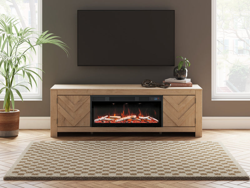 Cayboni 71" TV Stand with Electric Fireplace - Theo's Factory Direct Mattress & Furniture (Columbus, OH)