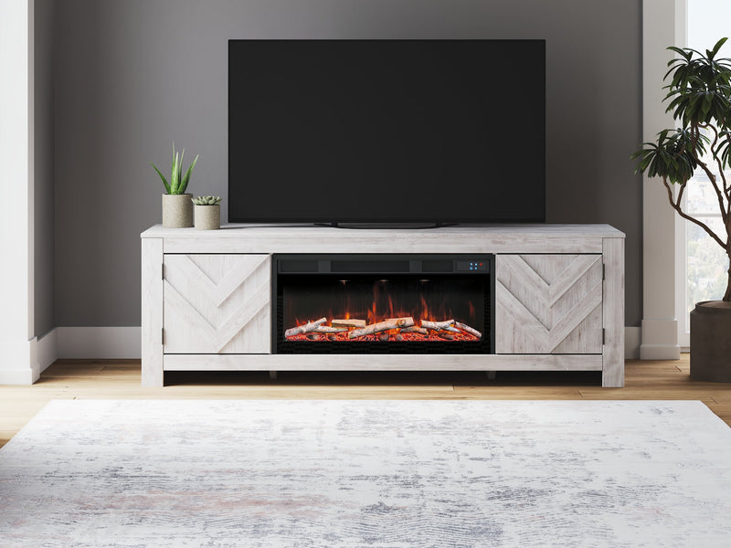 Cayboni 71" TV Stand with Electric Fireplace - Theo's Factory Direct Mattress & Furniture (Columbus, OH)