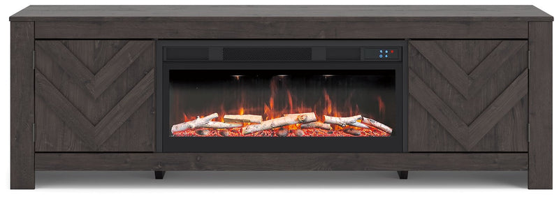 Cayboni 71" TV Stand with Electric Fireplace - Theo's Factory Direct Mattress & Furniture (Columbus, OH)