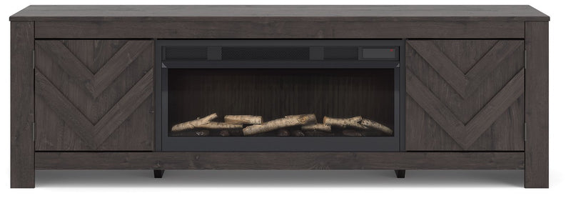 Cayboni 71" TV Stand with Electric Fireplace - Theo's Factory Direct Mattress & Furniture (Columbus, OH)
