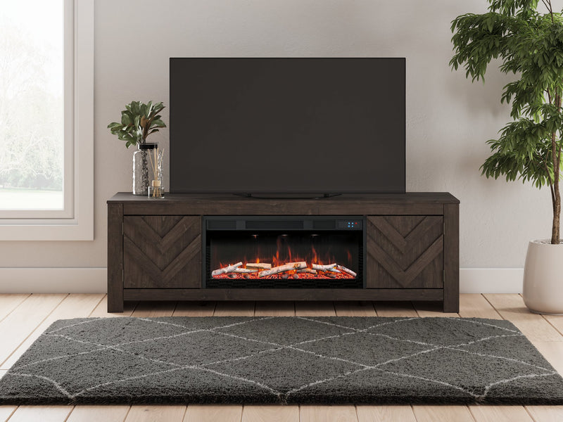 Cayboni 71" TV Stand with Electric Fireplace - Theo's Factory Direct Mattress & Furniture (Columbus, OH)