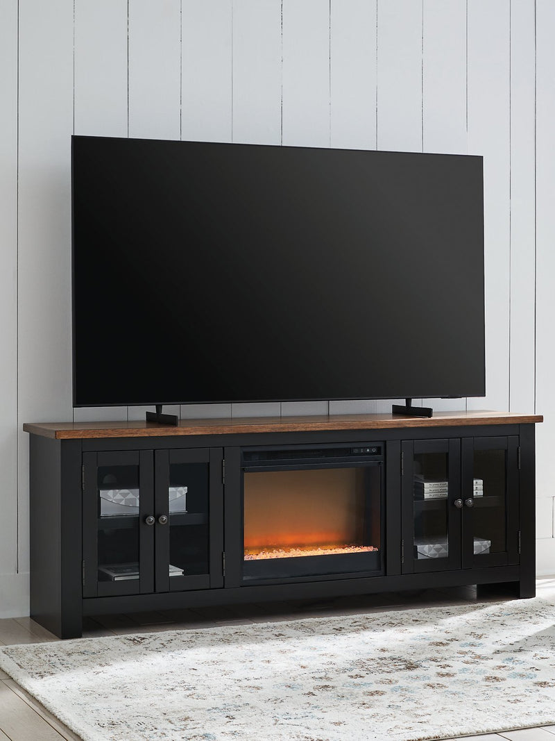 Wildenauer 76" TV Stand with Electric Fireplace - Theo's Factory Direct Mattress & Furniture (Columbus, OH)